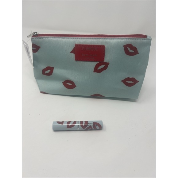 Kate Spade Collectors Lips Makeup Case & Red Lips Matching Lipstick black honey - Picture 11 of 16